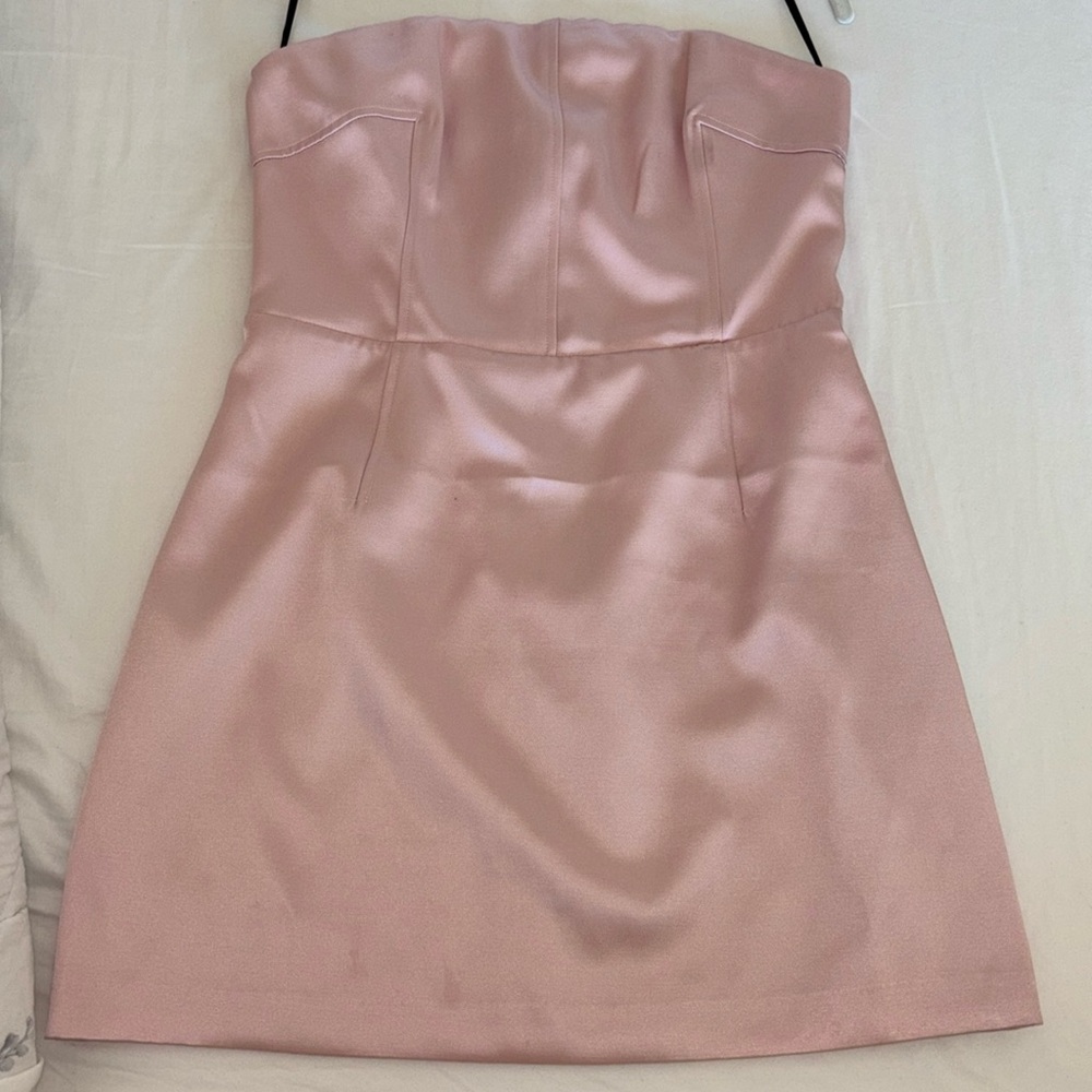 Pink satin dress
